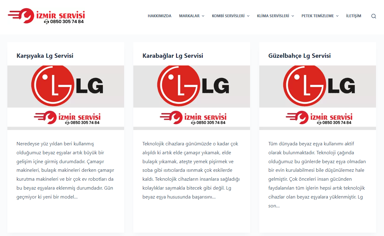 7/24 İzmir Beyaz Eşya Servisi