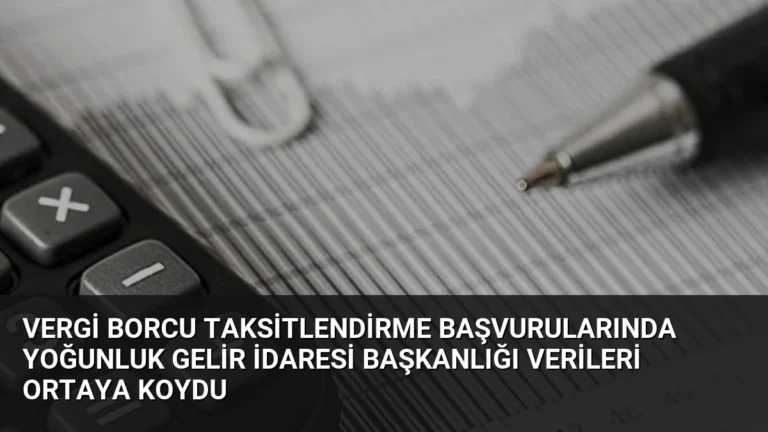 Vergi Borcu Taksitlendirme Başvurularında Yoğunluk Gelir İdaresi Başkanlığı Verileri Ortaya Koydu